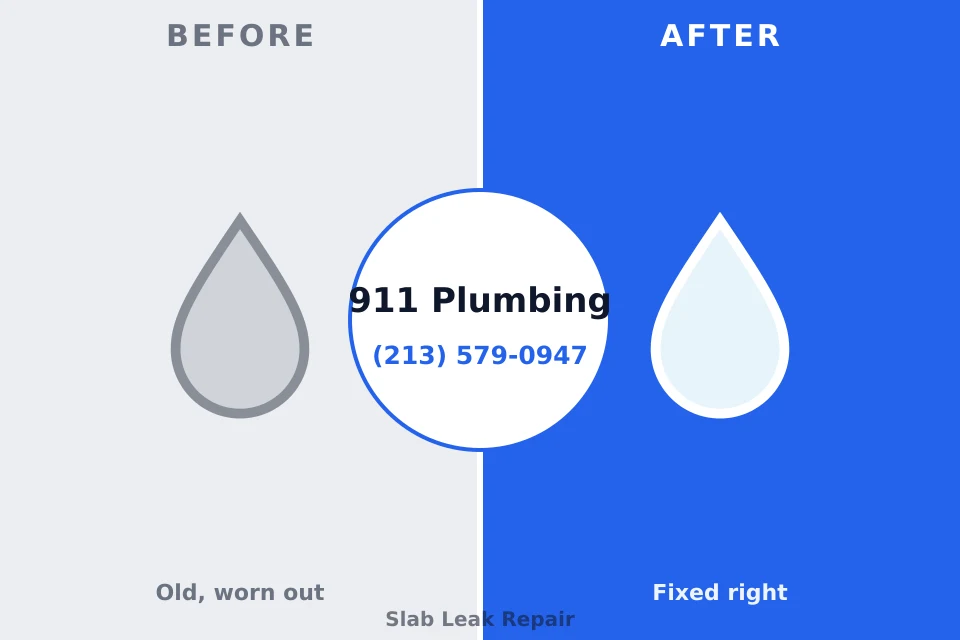 Before and after: plumbing repair Charlack, MO